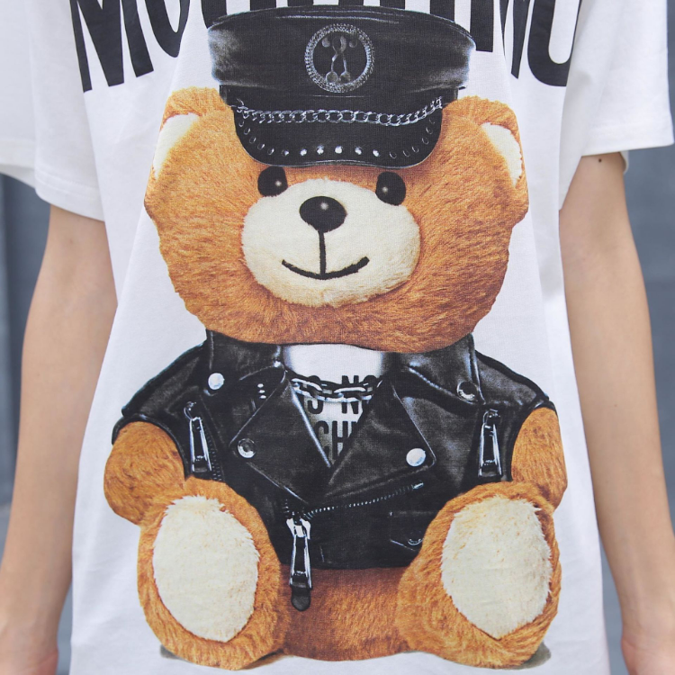 Moschino T-shirt Summer Short Sleeve Loose-Fitting Pure Cotton T-shirt