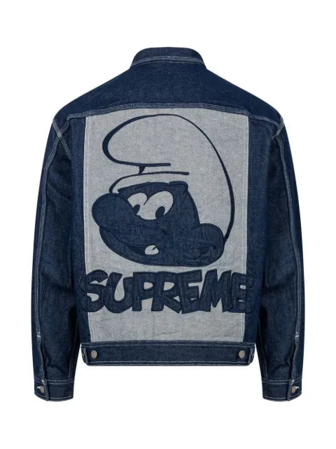 Supreme x Smurfs denim trucker jacket