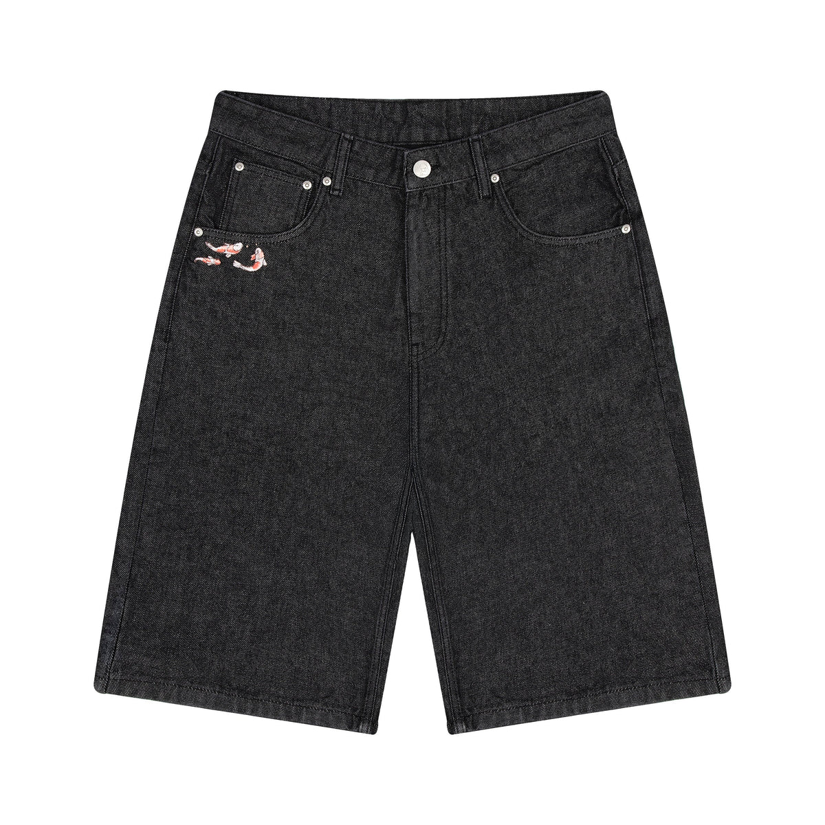 "koi fish v2" Jorts raw black
