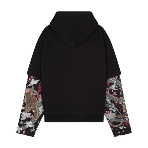 "yakuza" double sleeve Hoodie