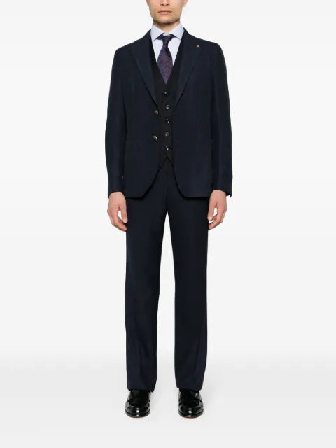 Tagliatore panelled virgin wool waistcoat