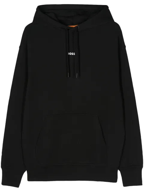 BOSS cotton-terry hoodie with logo print