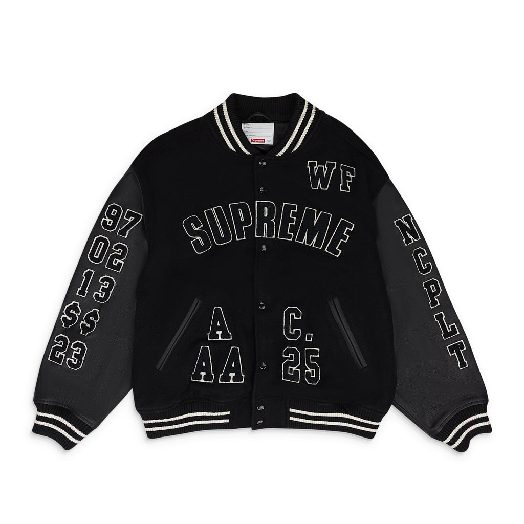 BLACK PRAISES VARSITY JACKET
