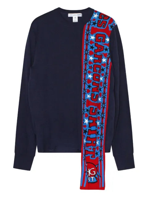 Comme Des Garçons Shirt graphic-panel sweater