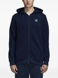 adidas Originals Trefoil-embroidered full-zip hoodie