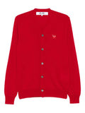 Comme Des Garçons Play hear-emblem rhinestone-embellishment cardigan