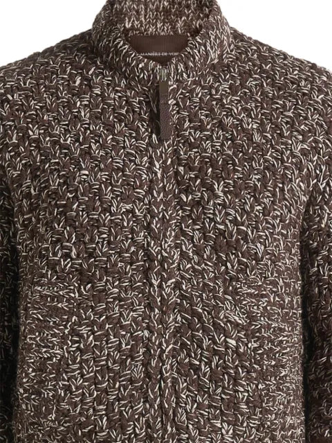 Manière De Voir Darel speckled knit bomber jacket