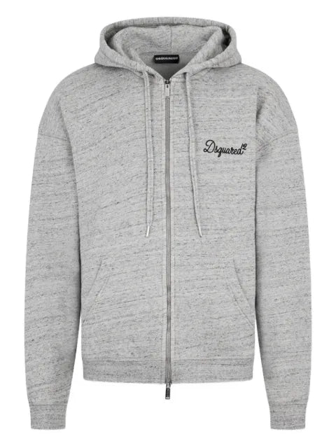 DSQUARED2 signature relax fit zipped hoodie