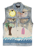 Who Decides War appliqué-detail vest