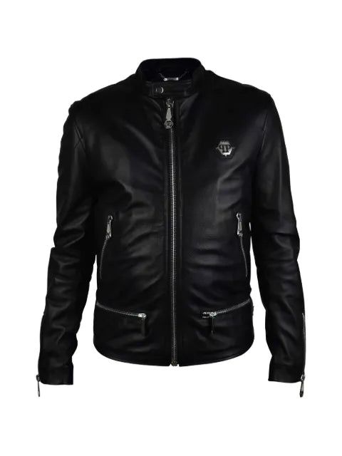 Philipp Plein zip fastening biker jacket