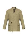 Kenzo wrap-tie virgin-wool jacket
