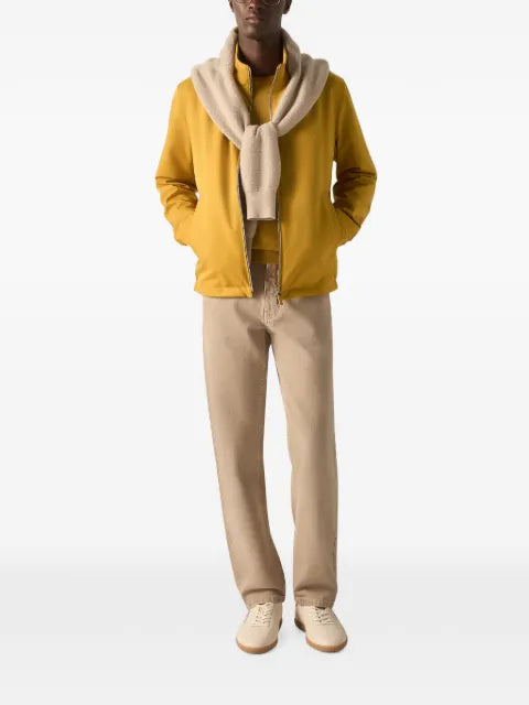 Zegna yellow Cashseta crew-neck sweater