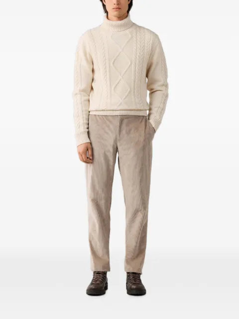 Hackett London argyle cable-knit knit