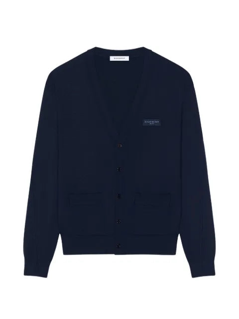 Givenchy couture seam cardigan in wool with gros grain detail