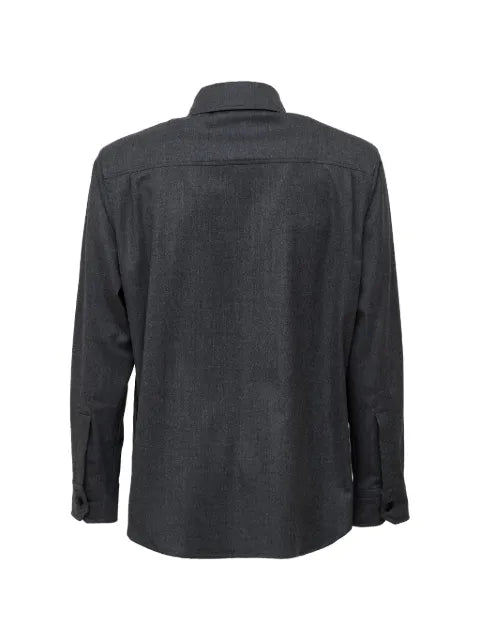Caruso button-up flap-pocket overshirt