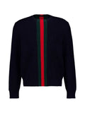 Gucci Web-stripe ribbed-knit sweater