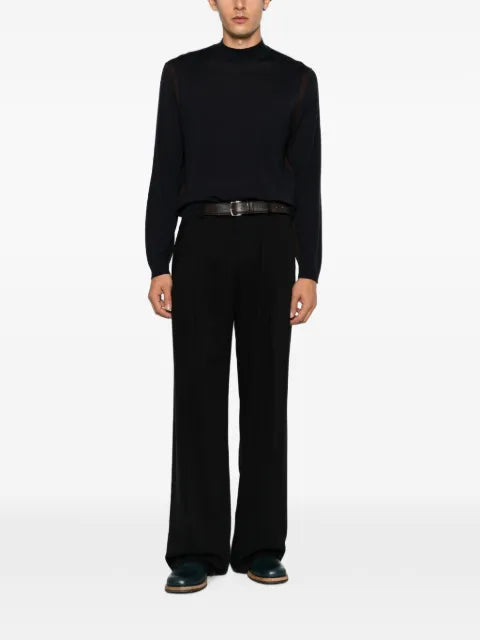 Emporio Armani contrast-trim high-neck sweater