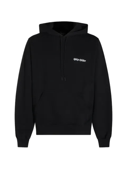 Daily Paper Black Wish Plant Shield graphic-print drawstring hoodie
