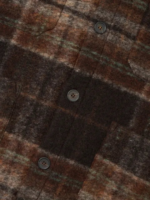 Universal Works check-pattern cardigan
