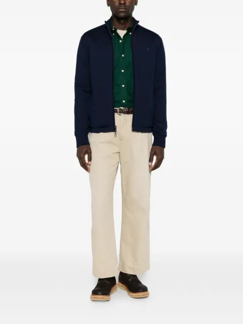 Polo Ralph Lauren zip-up embroidered-logo reversible jacket