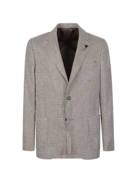 Lardini houndstooth-pattern wool blazer
