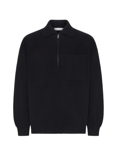 Roberto Collina half-zip chest-pocket sweater