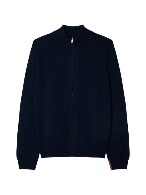 Paul Smith navy cashmere zip cardigan