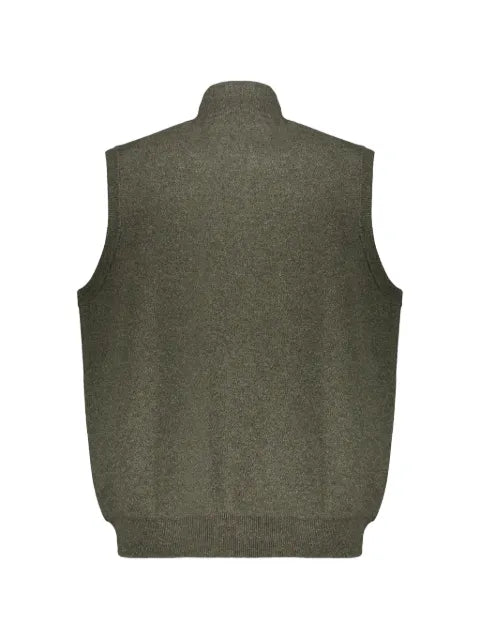Fedeli cashmere zip-up sleeveless cardigan