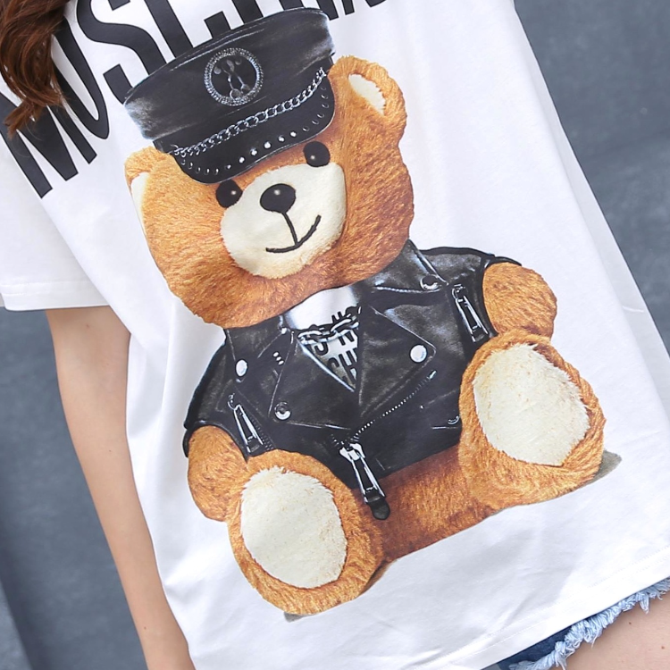 Moschino T-shirt Summer Short Sleeve Loose-Fitting Pure Cotton T-shirt