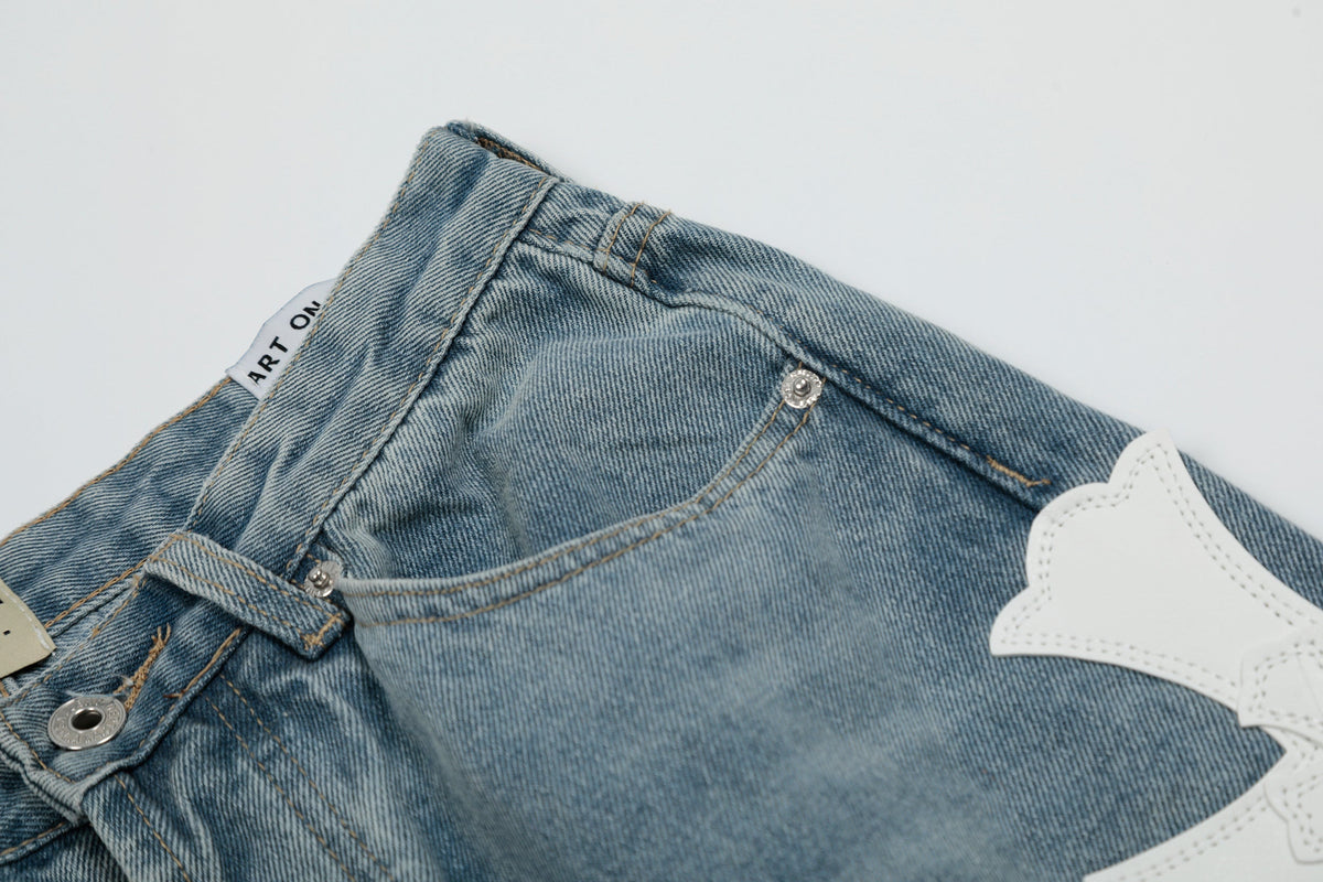 Chrome Hearts Gallery Dept Cross Patch Flare Denim Jeans 8146