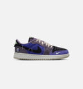Air Jordan 1 Low OG Grade School Lifestyle Shoe - Regency Purple & Dark Raisin
