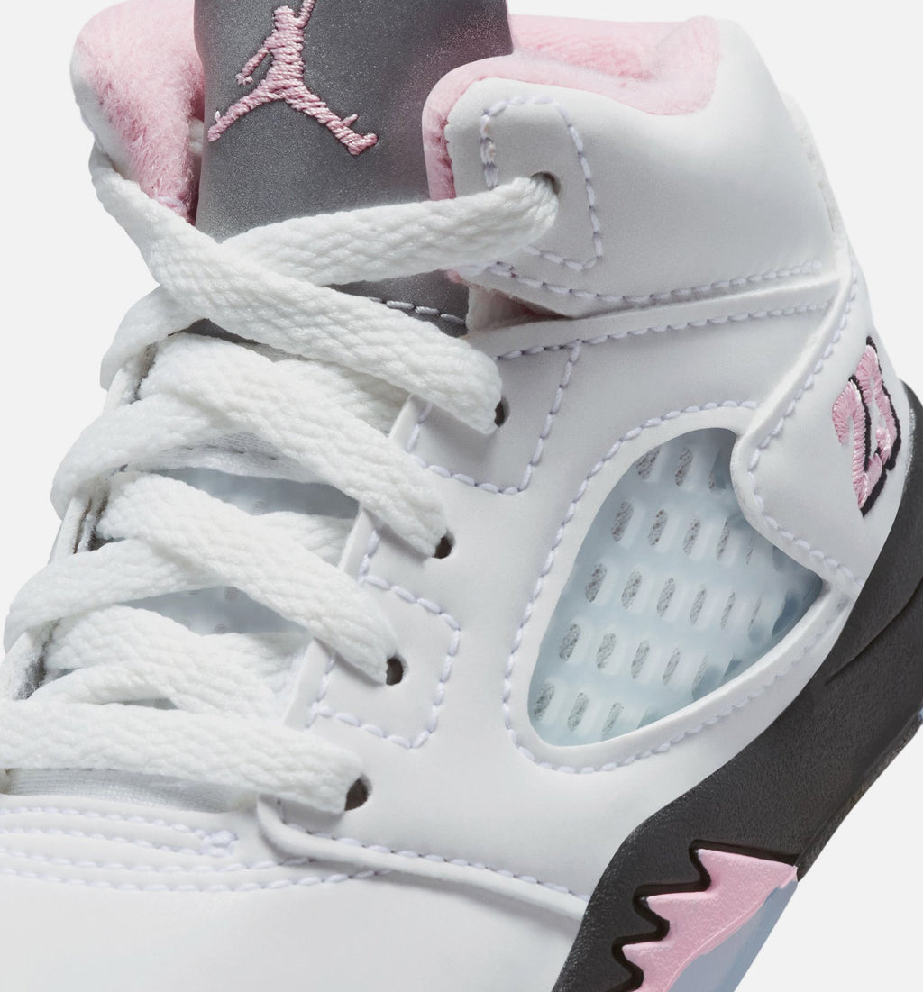 Air Jordan 5 Retro "Medium Soft Pink" Infant/Toddler Shoe – White/Black/Medium Soft Pink