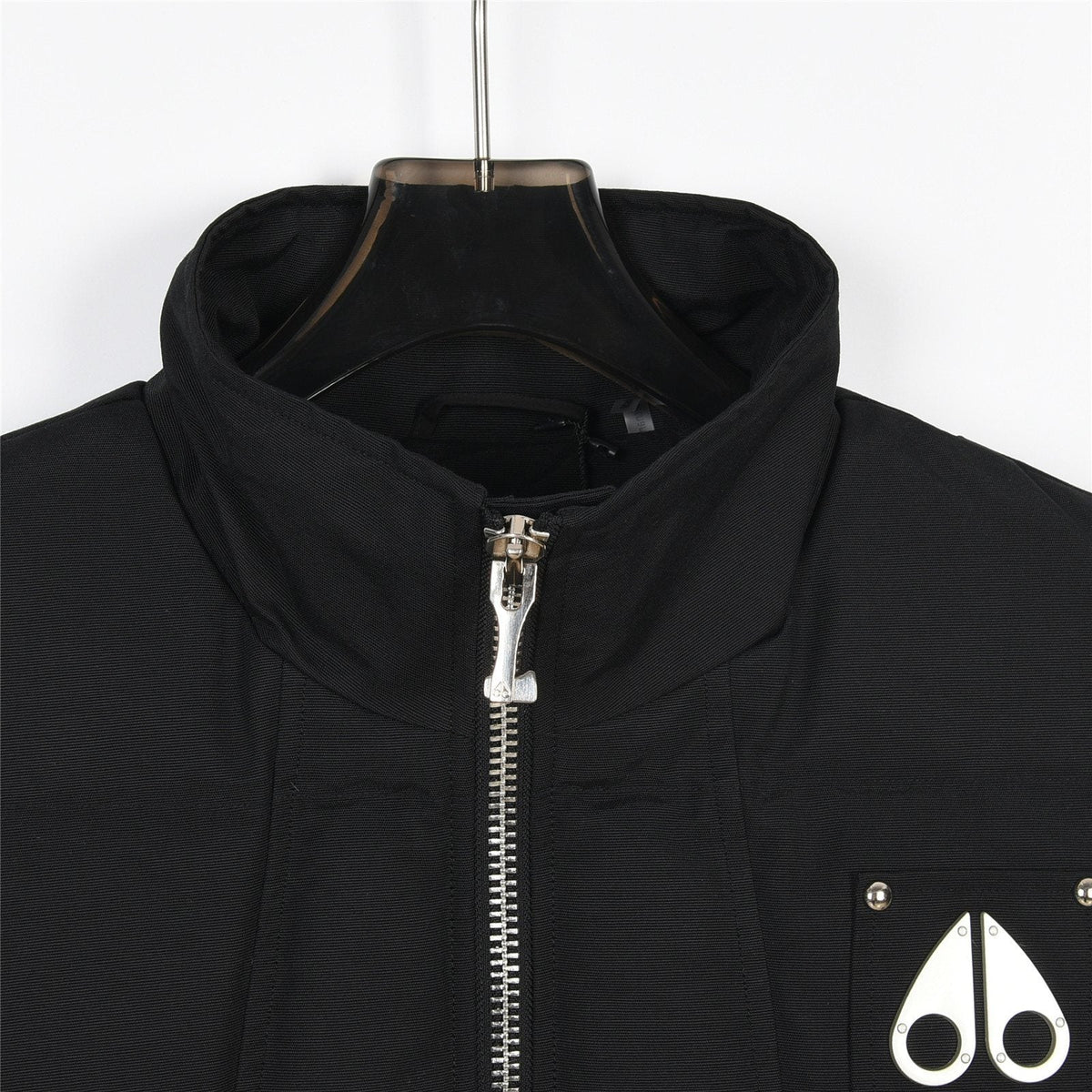 Moose Knuckles Black Logo Quilted Down Vest