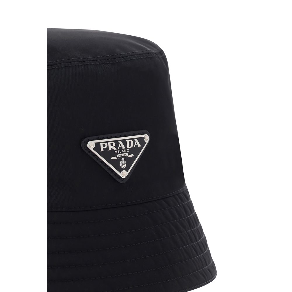 Prada Black Polyamide Bucket Hat