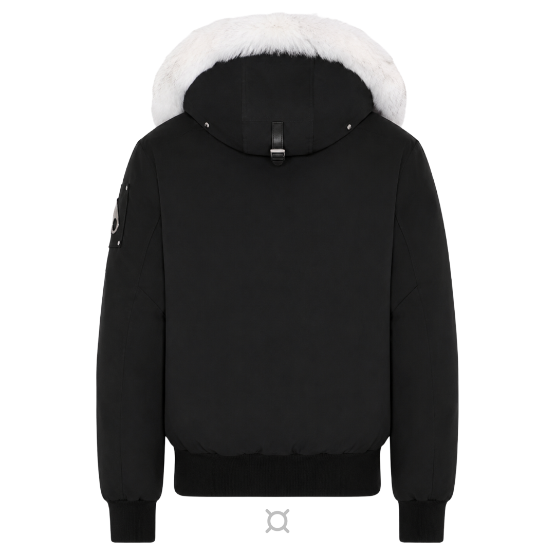 Moose Knuckles White Fur Jacket