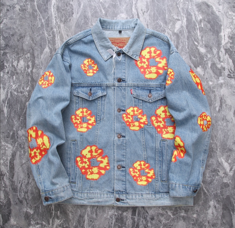 Flame Burst Denim Tears Jacket