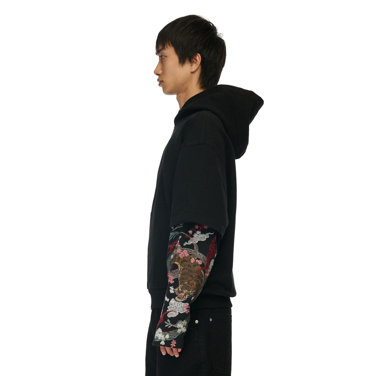 "yakuza" double sleeve Hoodie