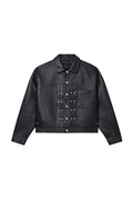 Leather Bonded Trucker Jacket