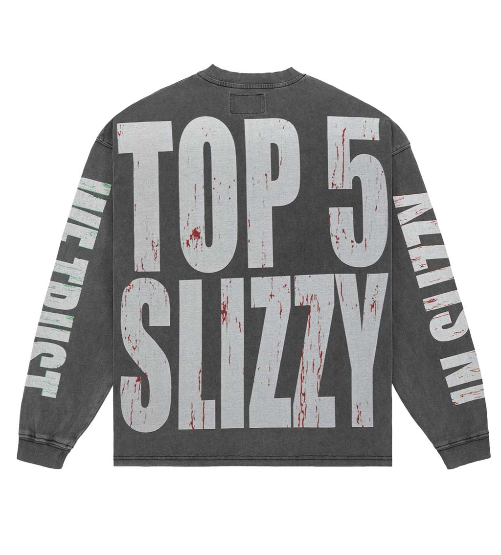 Godspeed Top 5 Slizzy L/S Tee Grey Wash