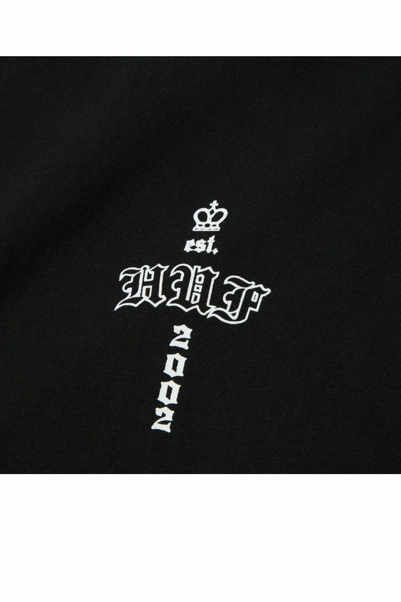 HUF HARD LUXE L/S T-SHIRT Black