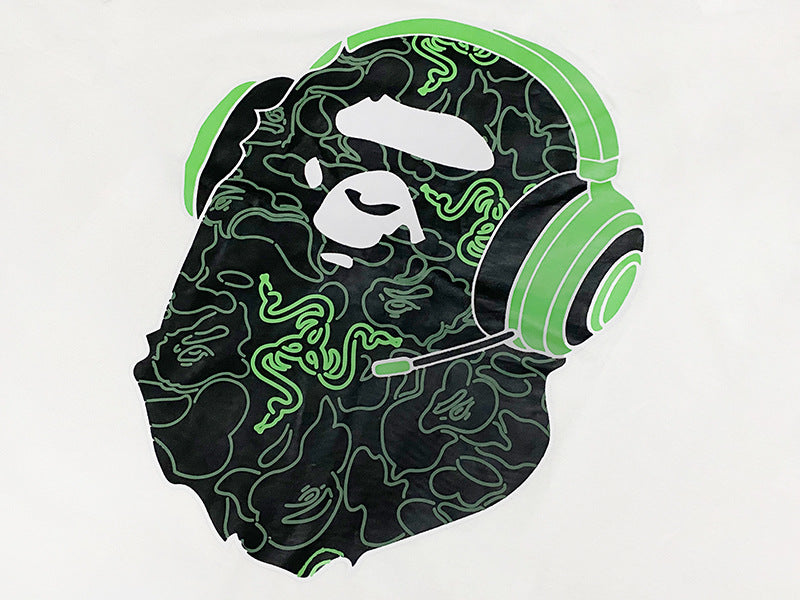 BAPE x Razer Headphones Ape Head Men's T-Shirt - Black