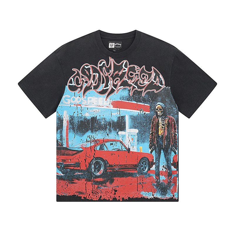 Godspeed Washed Black Rock Graphic T-Shirt
