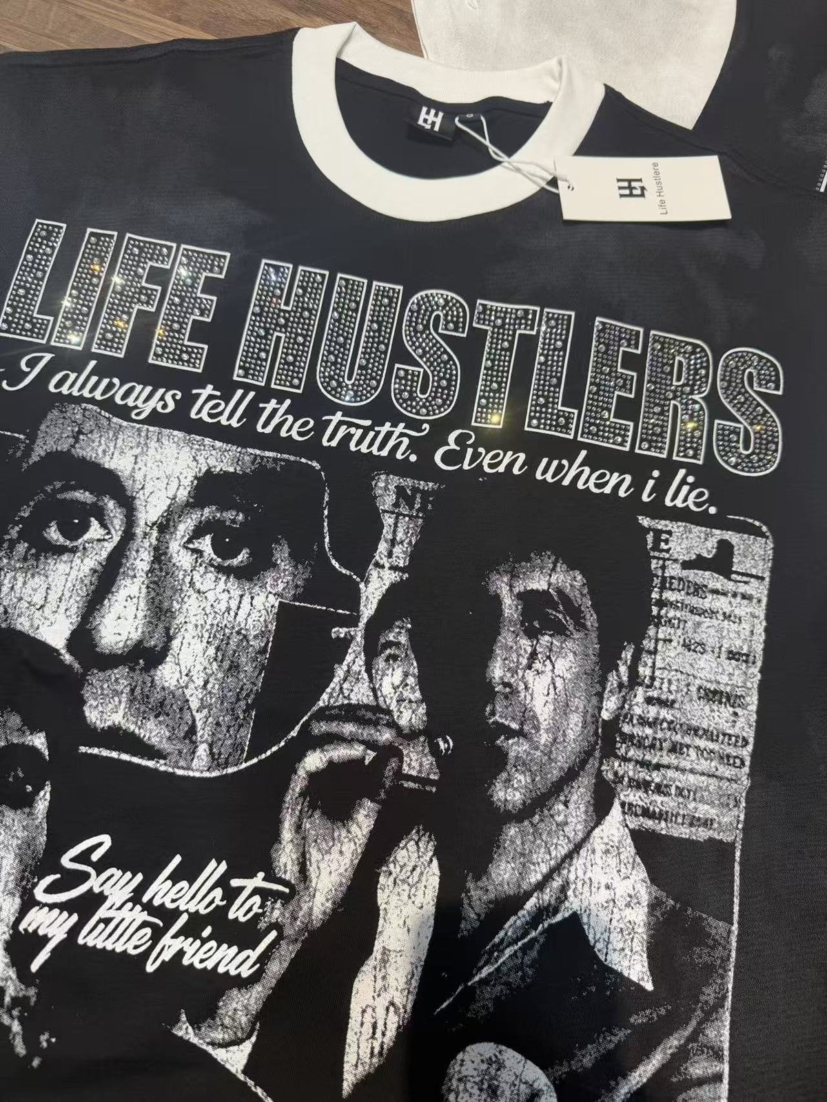 Life Hustlere Scarface-Inspired Raglan Graphic T-Shirt