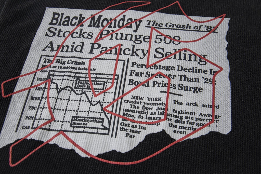Godspeed Newspaper Skull Graphic Long-Sleeve T-Shirt