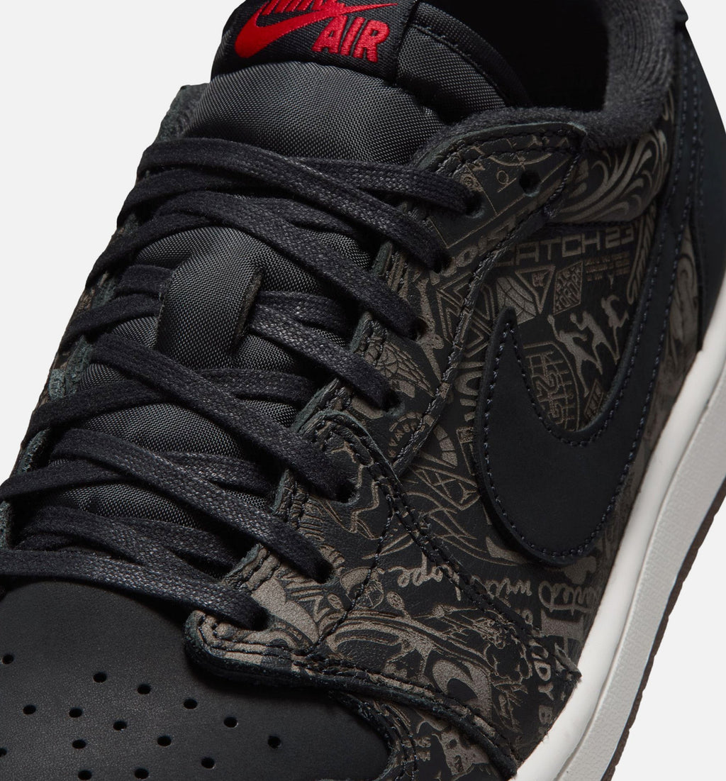 Air Jordan 1 Retro Low OG Laser Men's Sneakers - Black/Varsity Red/Summit White