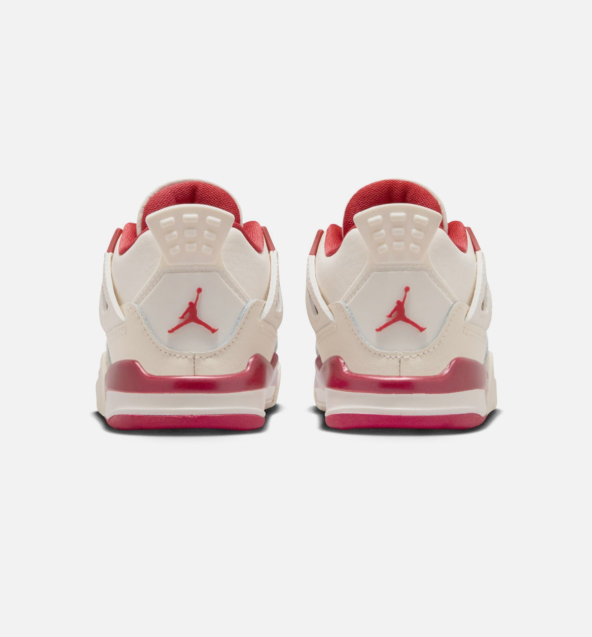 Air Jordan 4 Retro Valentine's Day Infant Sneakers - Pale Ivory/Sierra Red/Tough Red
