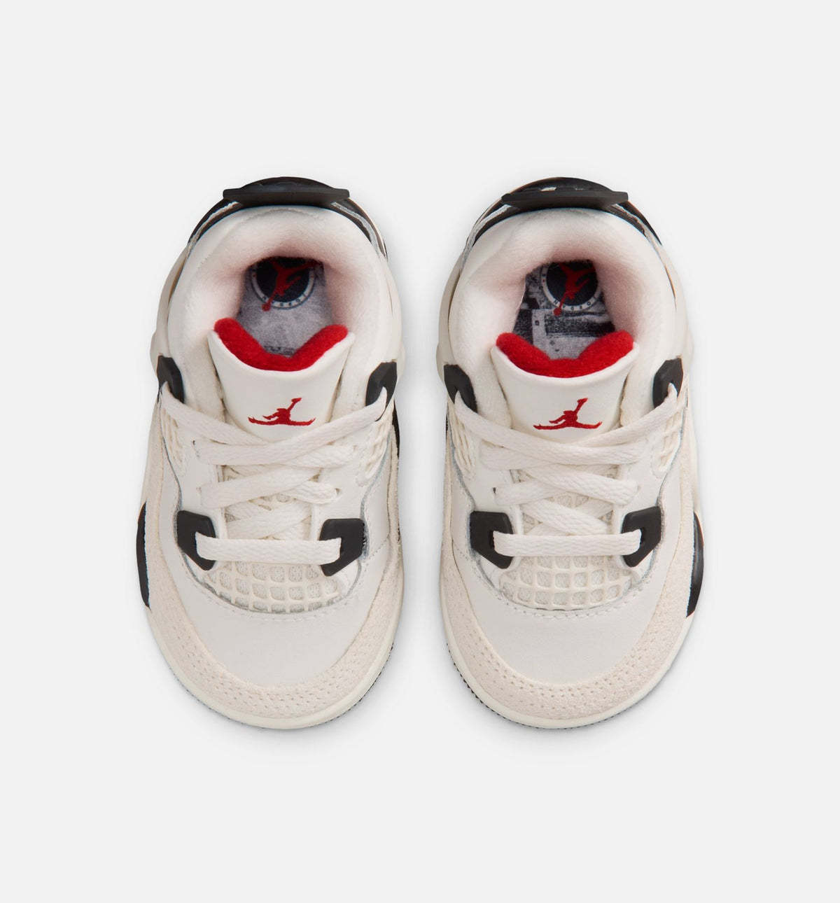 Air Jordan 4 Retro Flight Club Baby & Toddler Sneakers - Sail / Black / University Red