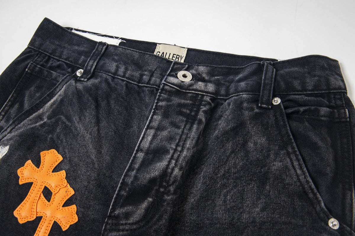 Chrome Hearts Gallery Dept Cross Patch Flare Denim Jeans 8176