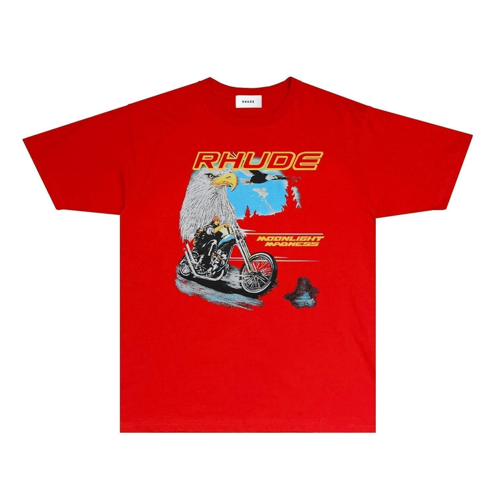 Rhude T-shirts Printed Trendy Pure Cotton
