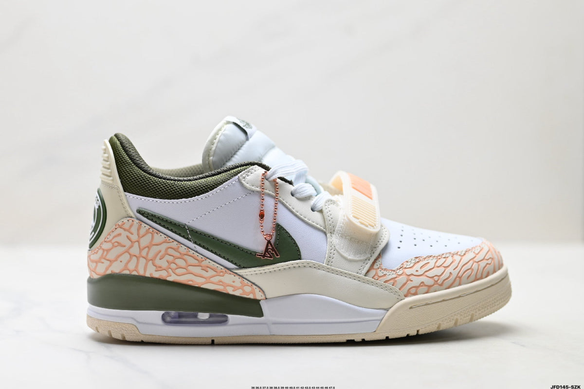 Jordan Legacy 312 Low White Sand Olive Green Sneakers